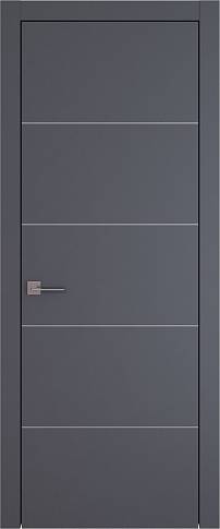 Дверь Tivoli Д-3 Графитово-серая эмаль (RAL 7024) без стекла