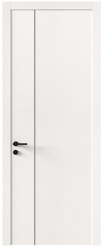Дверь Tivoli В-1 Белоснежная мягкая шагрень без стекла