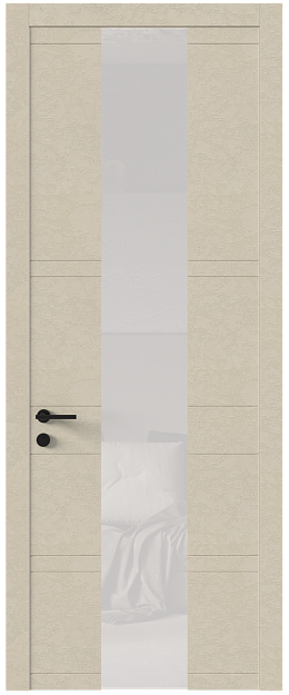 Межкомнатная дверь Tivoli Ж-2, Со стеклом (ДО), цвет - Версилк крем