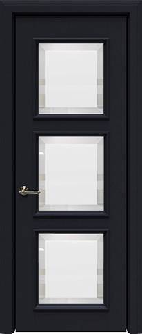 Дверь Milano Porta Classic LUX Черная эмаль (RAL 9004) со стеклом