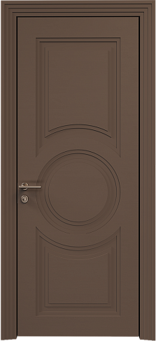 Дверь Ravenna Neo Classic Scalino Коричневый Тик эмаль по шпону (RAL 050-50-10) без стекла