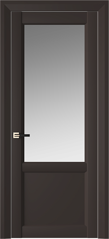 Дверь Dinastia Neo Classic Decoro Чёрный Базальт эмаль (RAL 040-30-05) со стеклом