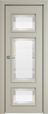 Дверь Siena Porta Classic LUX Серо-оливковая эмаль (RAL 7032) со стеклом