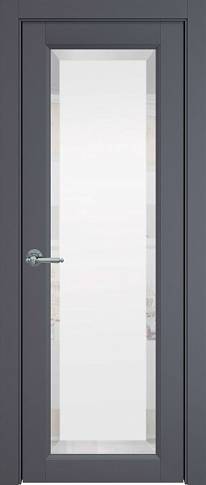 Дверь Domenica ;Porta Classic Графитово-серая эмаль (RAL 7024) со стеклом