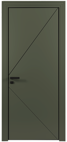 Дверь Pala Moderno Серый Мох эмаль (RAL 7003) без стекла