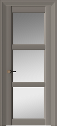 Дверь Milano Neo Classic Decoro Серая стяжка эмаль (RAL 060-60-05) со стеклом