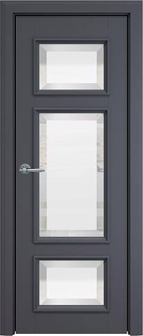 Дверь Siena Porta Classic LUX Графитово-серая эмаль (RAL 7024) со стеклом