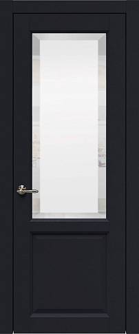 Дверь Dinastia Porta Classic Черная эмаль (RAL 9004) со стеклом