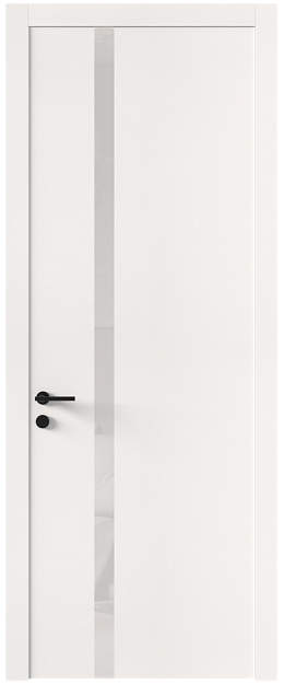 Межкомнатная дверь Tivoli Д-1, Без стекла (ДГ), цвет - Белоснежная мягкая шагрень