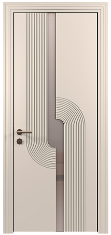 Дверь Cascato Moderno Бежевая эмаль (RAL 9010) без стекла