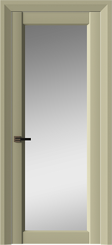 Дверь Domenica Neo Classic Decoro Серо-оливковая эмаль (RAL 7032) со стеклом