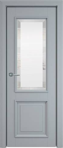 Дверь Dinastia Porta Classic LUX Серебристо-серая эмаль (RAL 7045) со стеклом