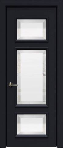 Дверь Siena Porta Classic LUX Черная эмаль (RAL 9004) со стеклом