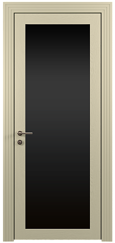 Дверь Tivoli З-1 Серо-оливковая эмаль по шпону (RAL 7032) со стеклом