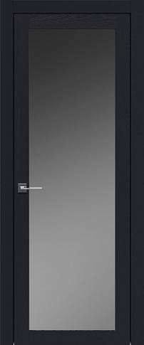 Дверь Tivoli З-5 Черная эмаль по шпону (RAL 9004) со стеклом