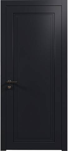 Дверь Domenica Neo Classic Черная эмаль (RAL 9004) без стекла