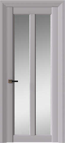 Дверь Prato Neo Classic Decoro Серый Флокс эмаль (RAL 358-71-02) со стеклом