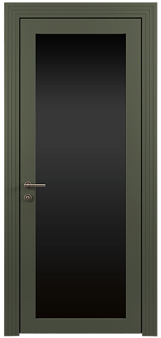 Дверь Tivoli З-1 Серый Мох эмаль (RAL 7003) со стеклом