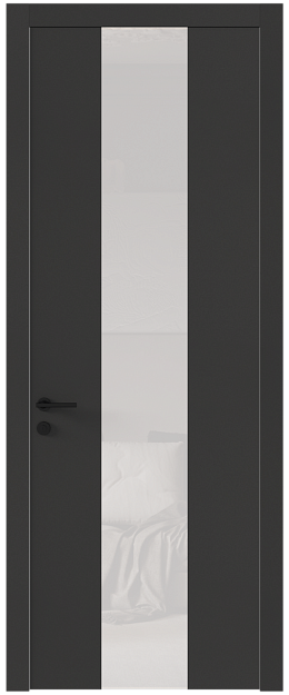 Межкомнатная дверь Tivoli Ж-1, Со стеклом (ДО), цвет - Диамант серый