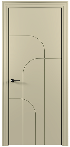 Дверь Arco Moderno Серо-оливковая эмаль (RAL 7032) без стекла