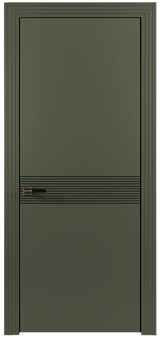 Дверь Tramonto Moderno Серый Мох эмаль (RAL 7003) без стекла