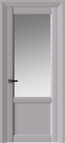 Дверь Dinastia Neo Classic Decoro Серый Флокс эмаль (RAL 358-71-02) со стеклом