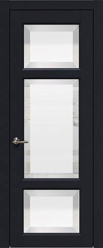 Дверь Siena Porta Classic Черная эмаль (RAL 9004) со стеклом