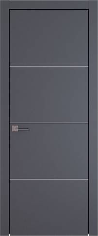 Дверь Tivoli Г-3 Графитово-серая эмаль (RAL 7024) без стекла